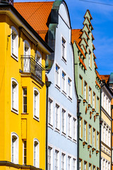 historic facades in Landshut - bavaria