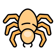 Halloween spider icon. Outline halloween spider vector icon for web design isolated on white background