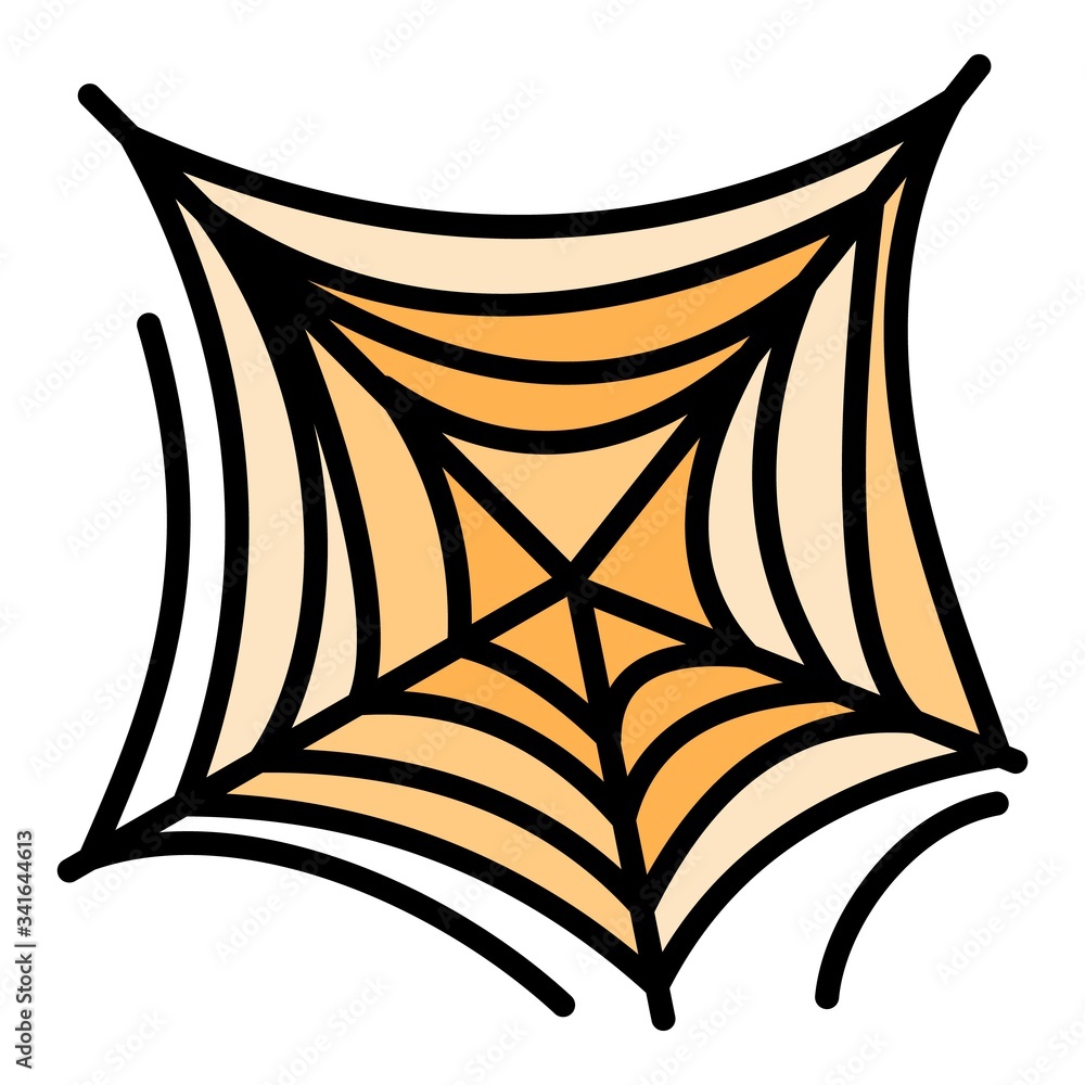 Poster scary spider web icon. outline scary spider web vector icon for web design isolated on white backgro