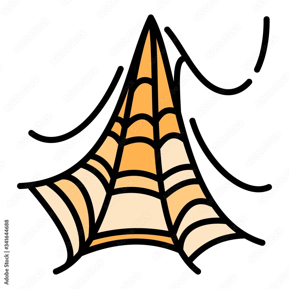 Poster long spider web icon. outline long spider web vector icon for web design isolated on white backgroun
