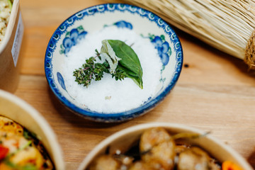 various dried spices decorated in a mediterranean style