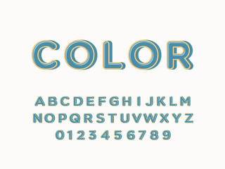 Stylish trendy logotype Retro Bar. 3D colorful Font