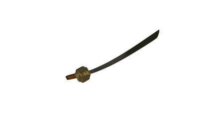 Japanese sword. Render 3d. Illustration.