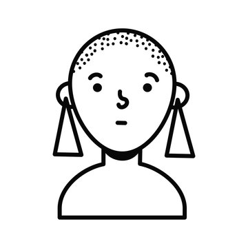 woman bald female avatar character