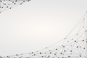 Internet connection network high digital technology. Abstract geometric background with connecting points and lines. Vector illustration EPS 10.