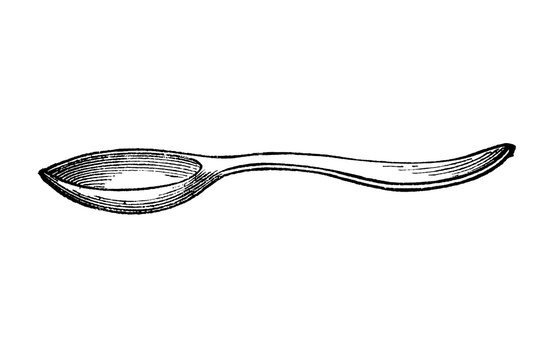 SPOON for Pharmacy Laboratory – Vintage Engraved Illustration 1897