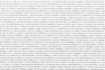 abstract background of binary code numbers on a white background