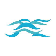 ocean water flat style icon