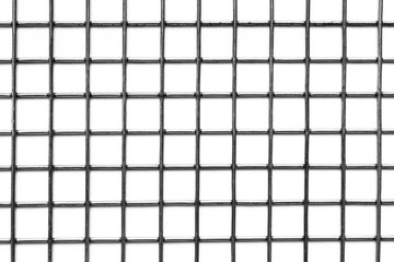 Insulated metal mesh with a square section on a white background