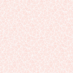Cute pastel pink on white linear doodle triangle seamless pattern. Hand drawn stripped triangular background. Infinity geometrical wallpaper, wrapping paper, fabric, textile. Vector illustration. 