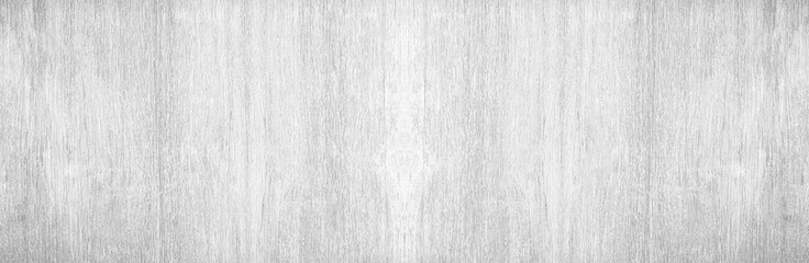 Wide Table top view of wood texture in white light panoramic background. Panorama Grey clean grain...