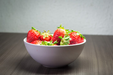 Photo session of fresh organic strawberries.