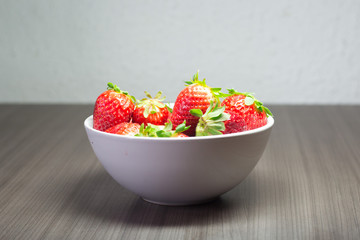 Photo session of fresh organic strawberries.