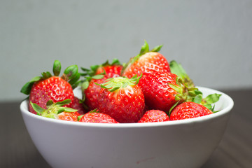 Photo session of fresh organic strawberries.