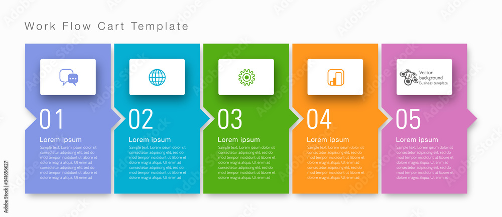 Sticker timeline. business chart template. vector graphics.