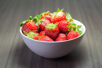 Photo session of fresh organic strawberries.