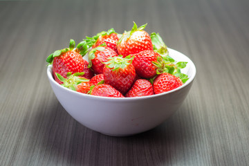 Photo session of fresh organic strawberries.