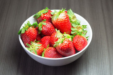 Photo session of fresh organic strawberries.