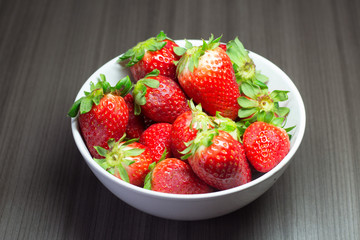 Photo session of fresh organic strawberries.
