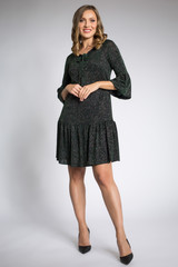 young woman in black dress