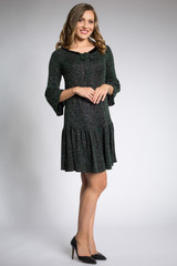 young woman in black dress