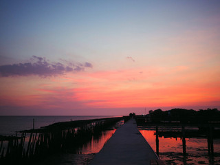 sunset on the sea