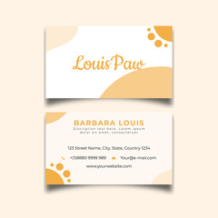 Fototapeta premium Business card abstract design pet with big cat cute paw template