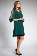 little girl in a blue dress