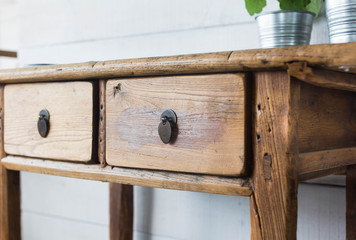 Fragment Of The Interior With Antique Furniture And Coffret On The Table