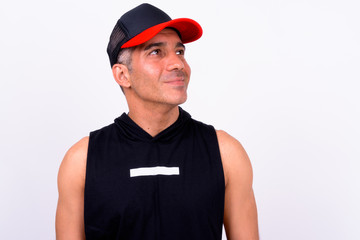 Portrait of Persian man ready for gym