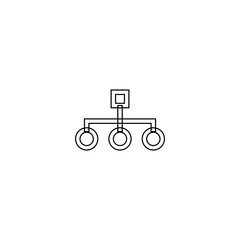 Fototapeta na wymiar Business network icon. Finance strategy symbol. Logo design element.