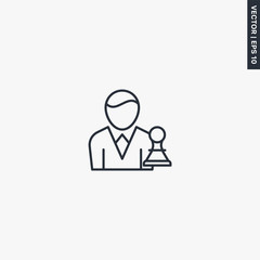 Individual, linear style sign for mobile concept and web design