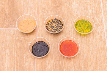 assorted sauces