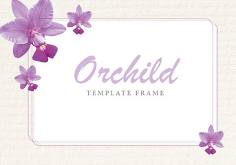 Floral frame with orchids