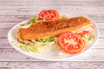 Image of sandwich prepared in restaurant