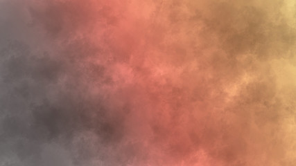 red abstract watercolor background, sky with clouds	