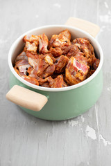 lamb marinated with red pepper, garlic and black pepper