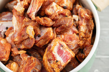 lamb marinated with red pepper, garlic and black pepper