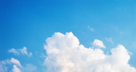 Naklejka na ściany i meble White cloud on blue sky natural background.