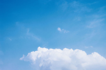 White clouds in the sky.