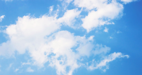 Blue sky with white cloud.