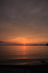 室手海岸　夕日