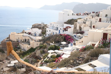 oia village in santorini island greece