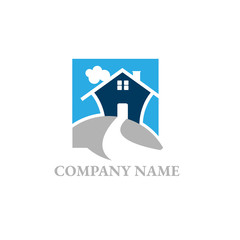 Abstract vector, shape leaves home as a symbol of gardening activity, agriculture, and environmentalists movement.