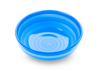 empty color bowl on white background