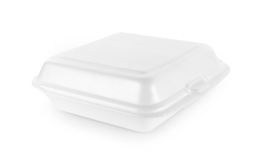 food Foam box isolated on white background