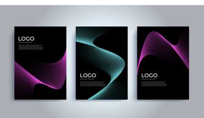 A4 abstract effect black flyer