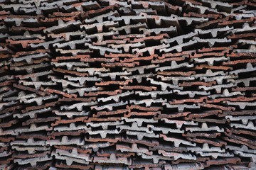 The texture of building materials