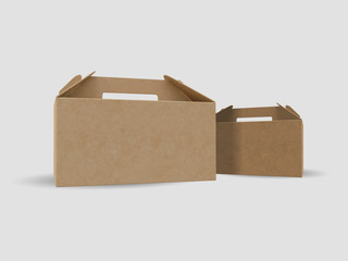 Paper Box Mockup 3D Rendering Design