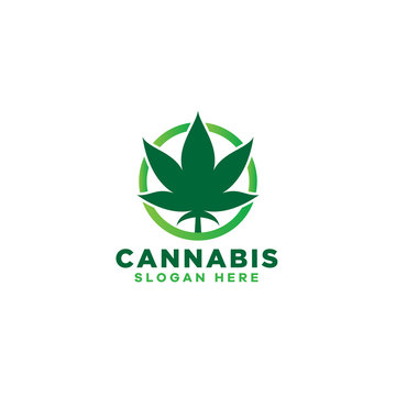 cannabis leaf medical logo design